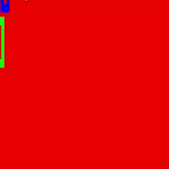 After Tutorial 1, I moved on to Tutorial 2. When I first looked at the code, I thought it was a 3D model that we were manipulating, so I was pretty amazed when I realized it was just two circles. I think what really sold the effect was when the two circles would stop overlapping, it looked like the viewer was looking at the circles/cylinders from the side. Here, I changed the circles to rectangles to see if that would enhance any of that 3D feeling. I also tried to show that &ldquo;view from the side&rdquo; effect at the end of the GIF.