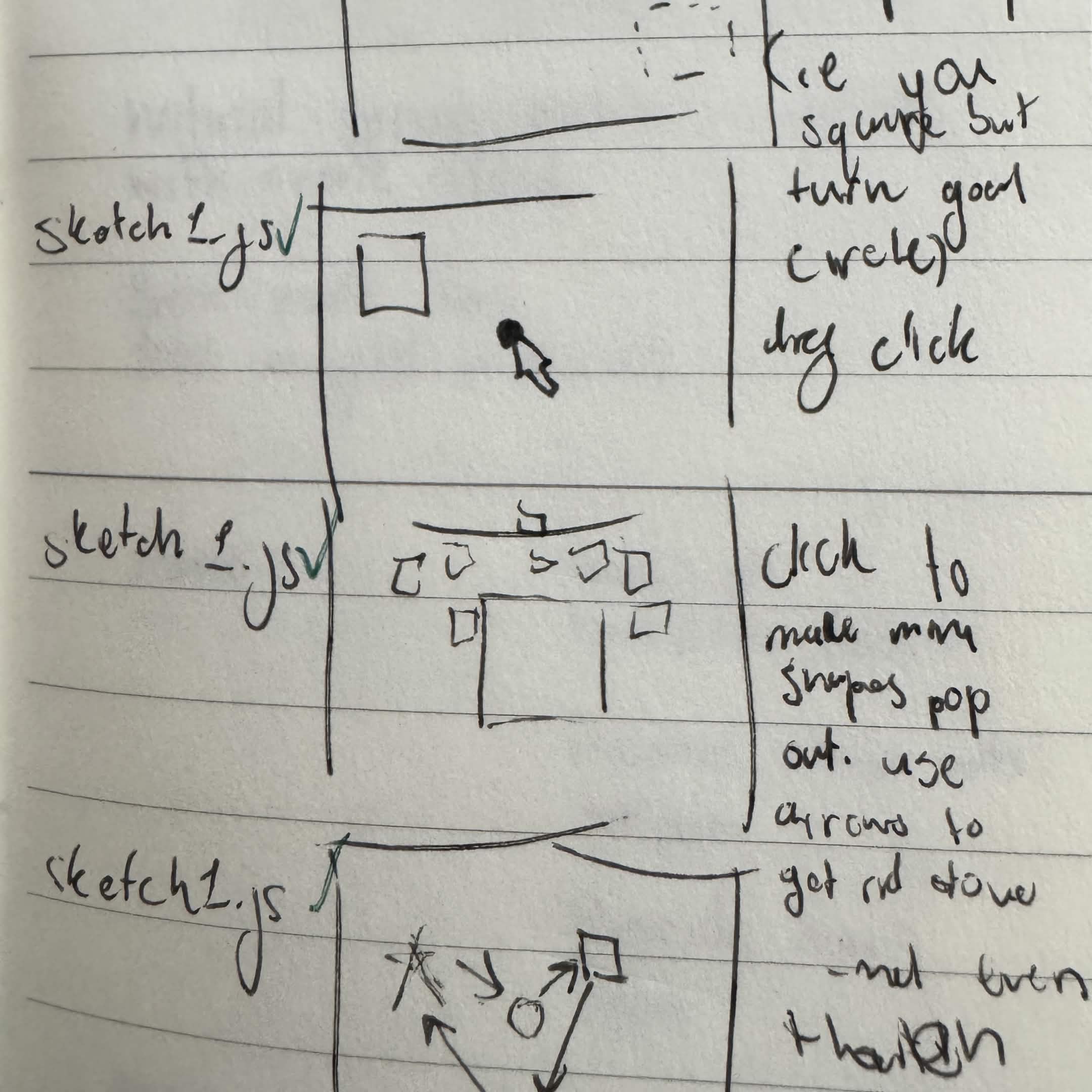 My sixth idea was to have add on my shape changer idea by making the shape duplicate into mini shapes when you left click.