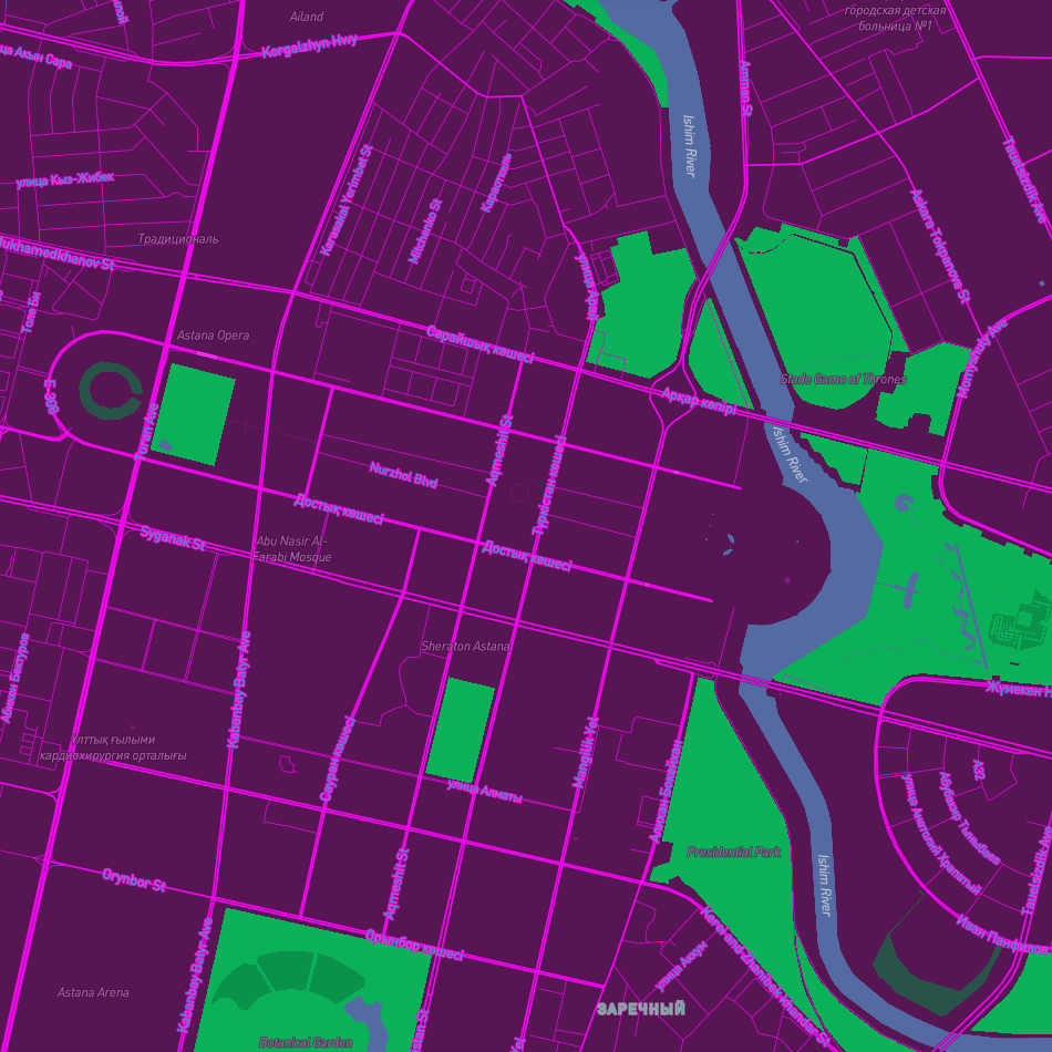 Neon colors again. Hate this. I think double purples here don't work.