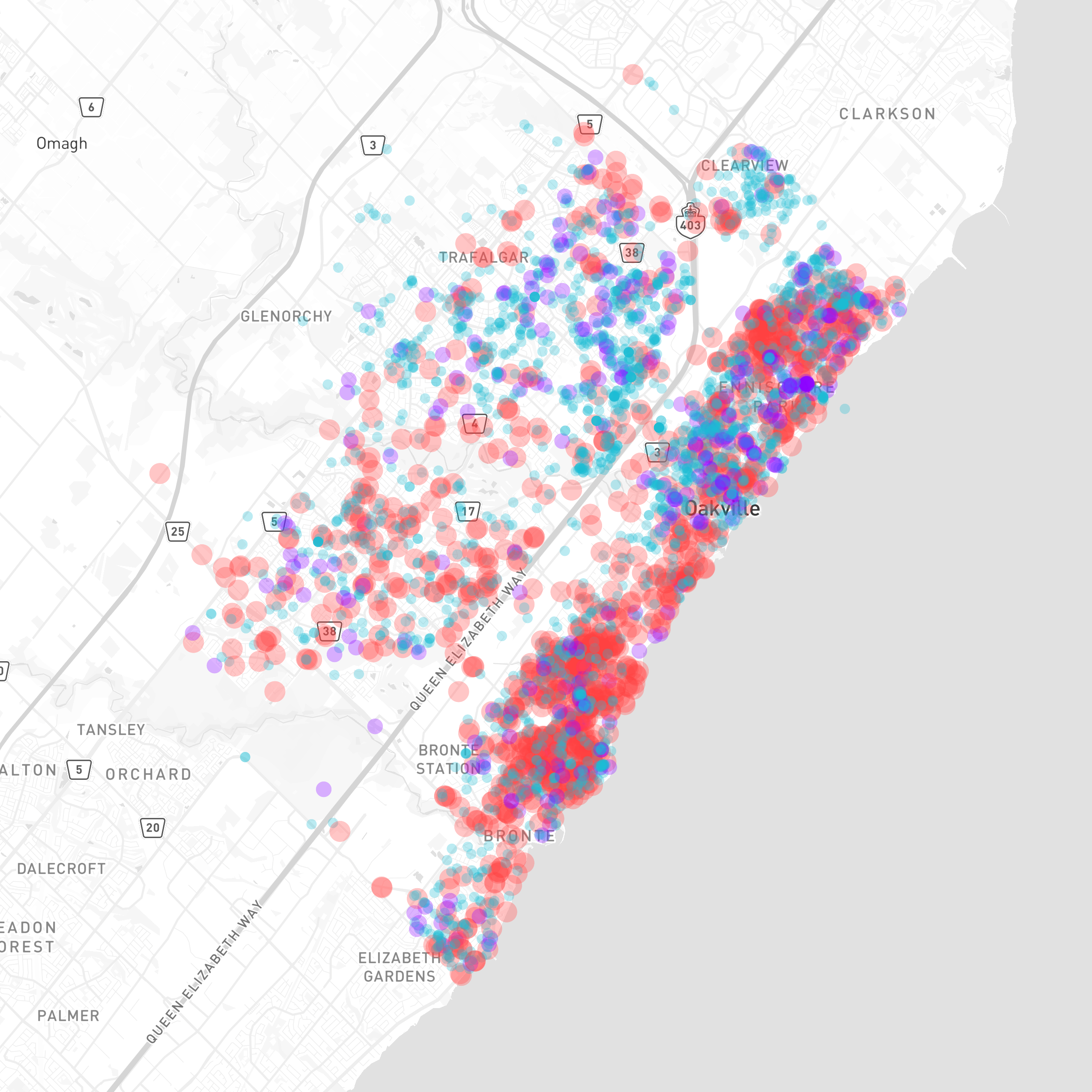 Changed sizes and kept opacity. Changed colors slightly.