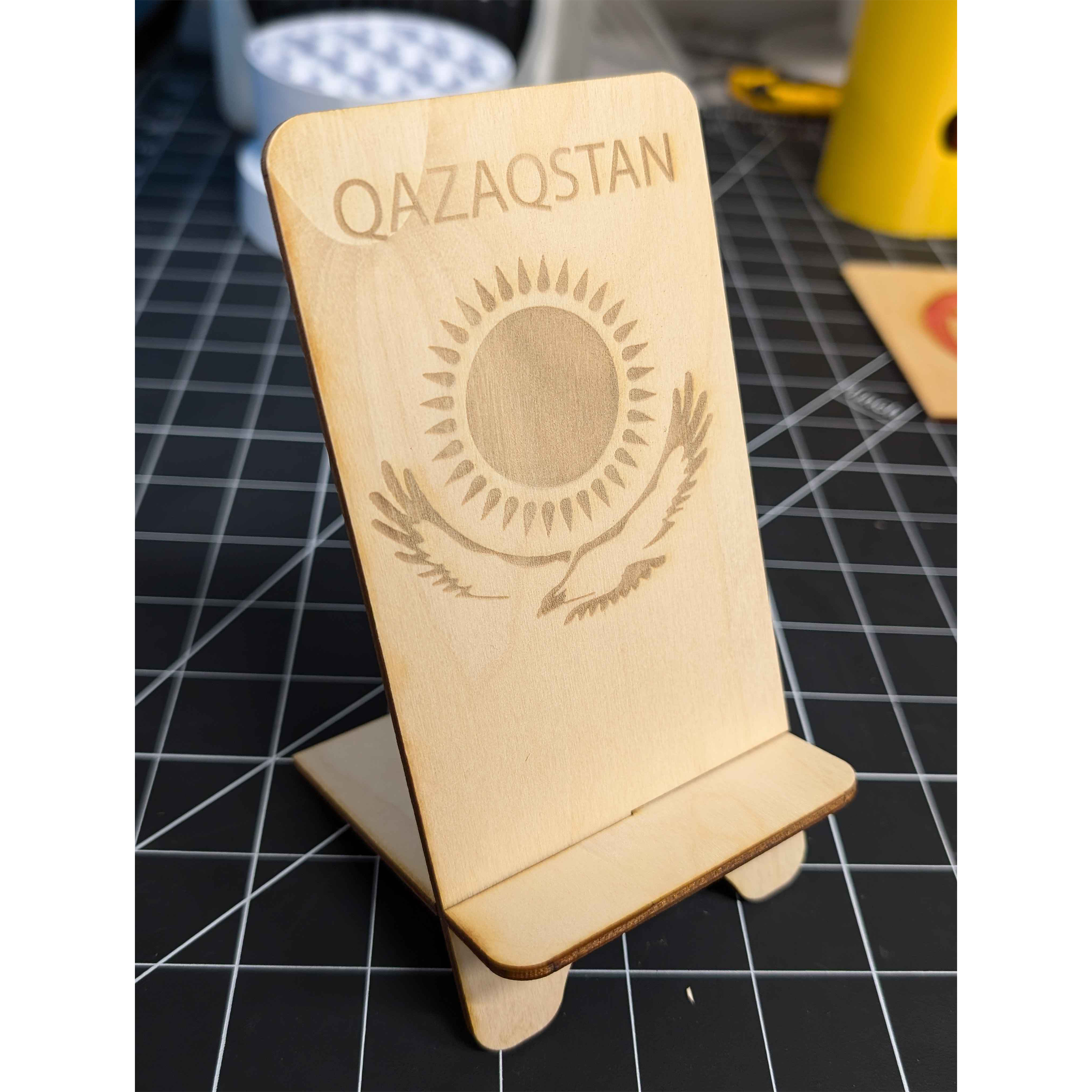 Qazaq flag phone stand constructed!