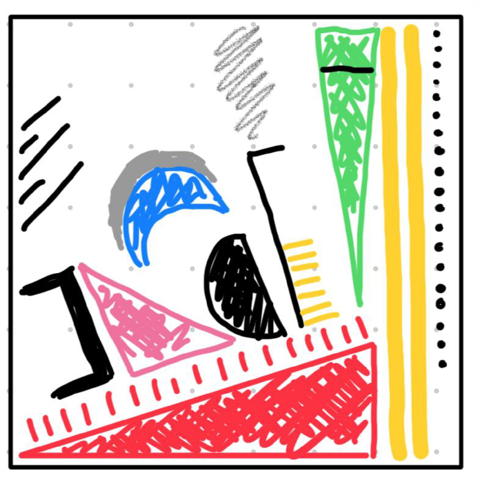 Here's my boyfriend's second result where he got to look at the examples. Comparing his two results, it's interesting he kept the &ldquo;typical day&rdquo; ruler, &ldquo;age&rdquo; dots, and &ldquo;Android&rdquo; triangle in the same styles. It was cool to see the comparisons between the two iterations, but I wonder if these would look different if they were in the arts; my friend is in psychology &lpar;Bachelor of Science, not Arts&rpar; and my boyfriend is in mechanical engineering.