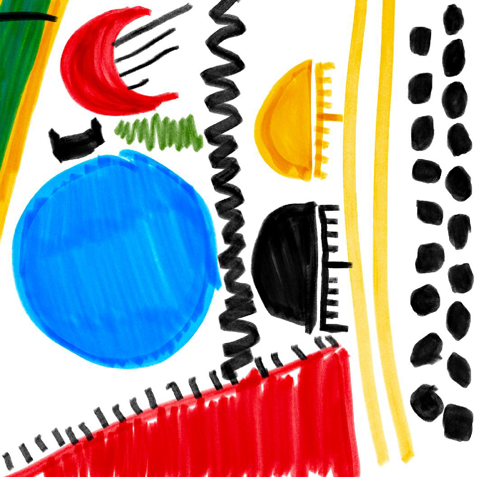 Here's the final design. I ended up putting the scribble on the left side to balance out the right side's crowding. I like how this one turned out, but it still doesn't feel amazing.